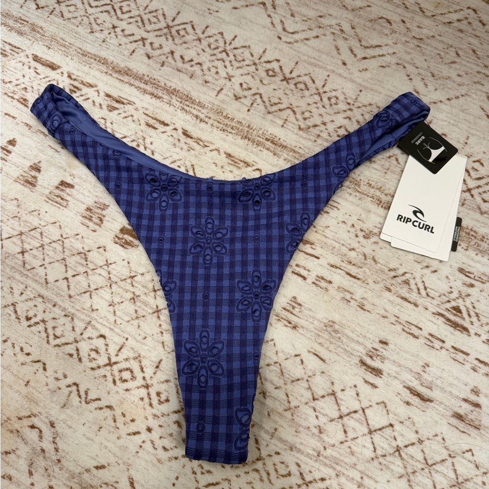 Rip Curl Bare Bikini Bottom Women's Small - Blue Pattern